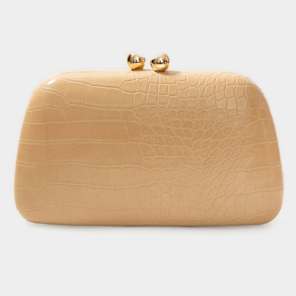 Alligator Pattern Faux Leather Clutch Bag